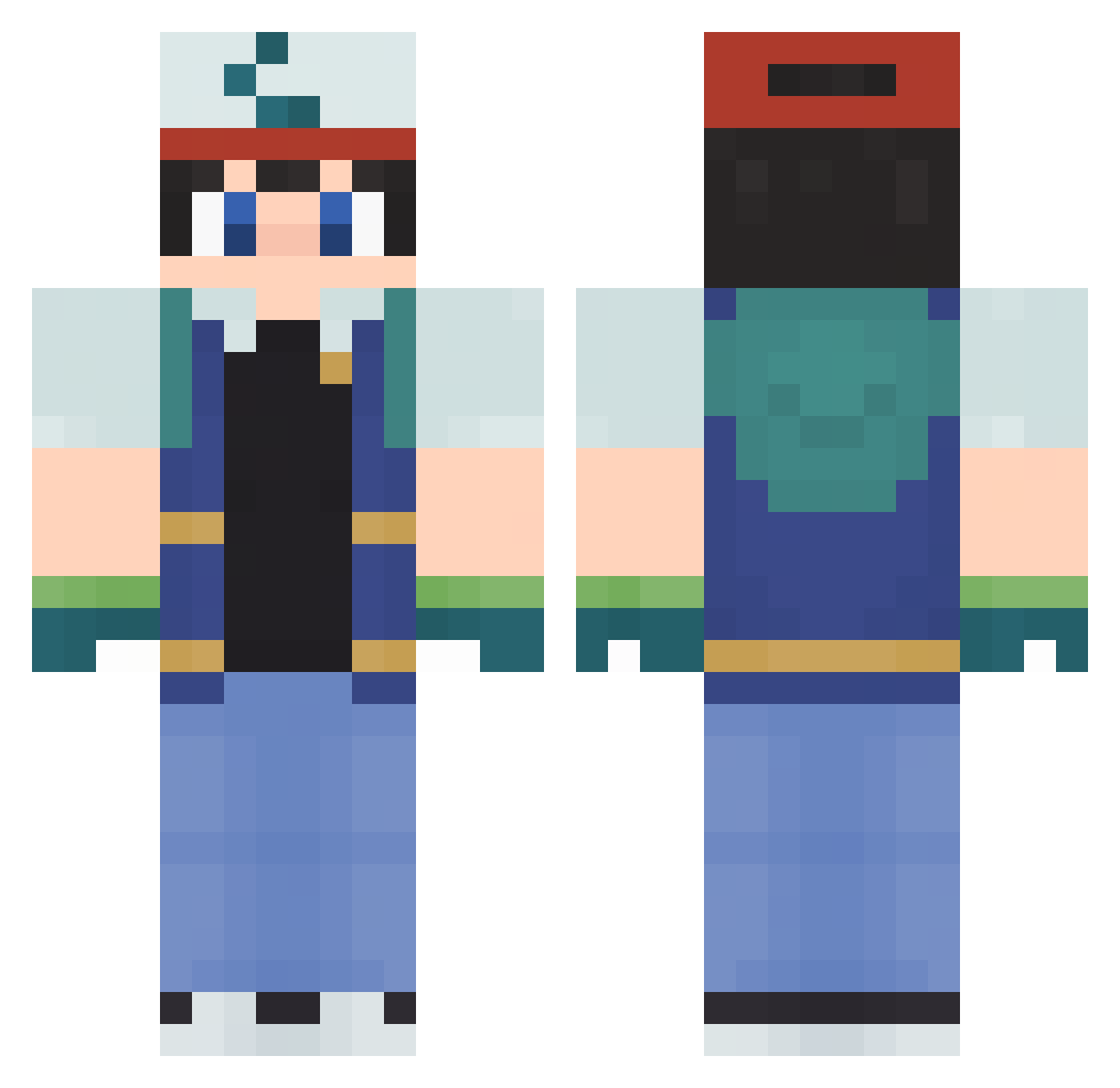 A_LEGIT_MANGO42 Minecraft skin, front and back view