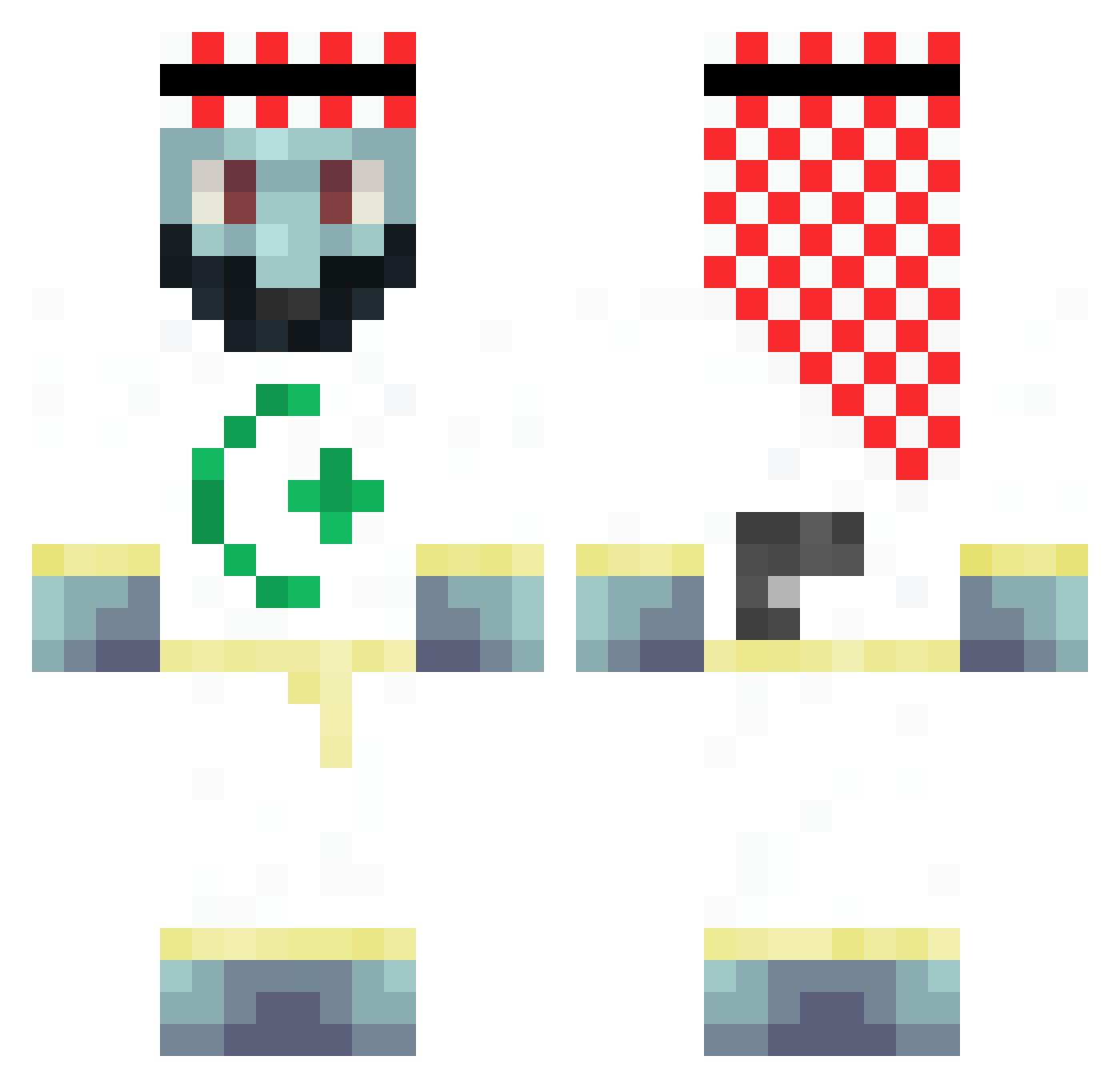 screenshots Minecraft skin, front and back view
