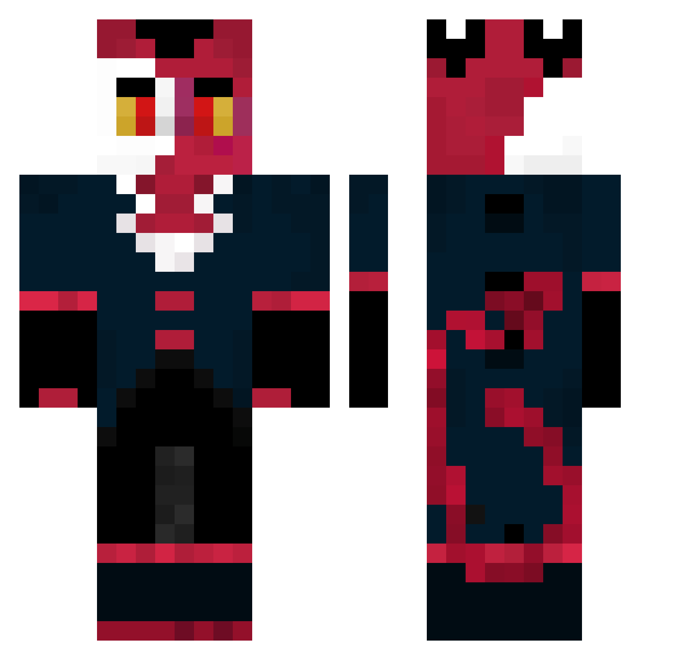 Abricksstudios Minecraft skin, front and back view