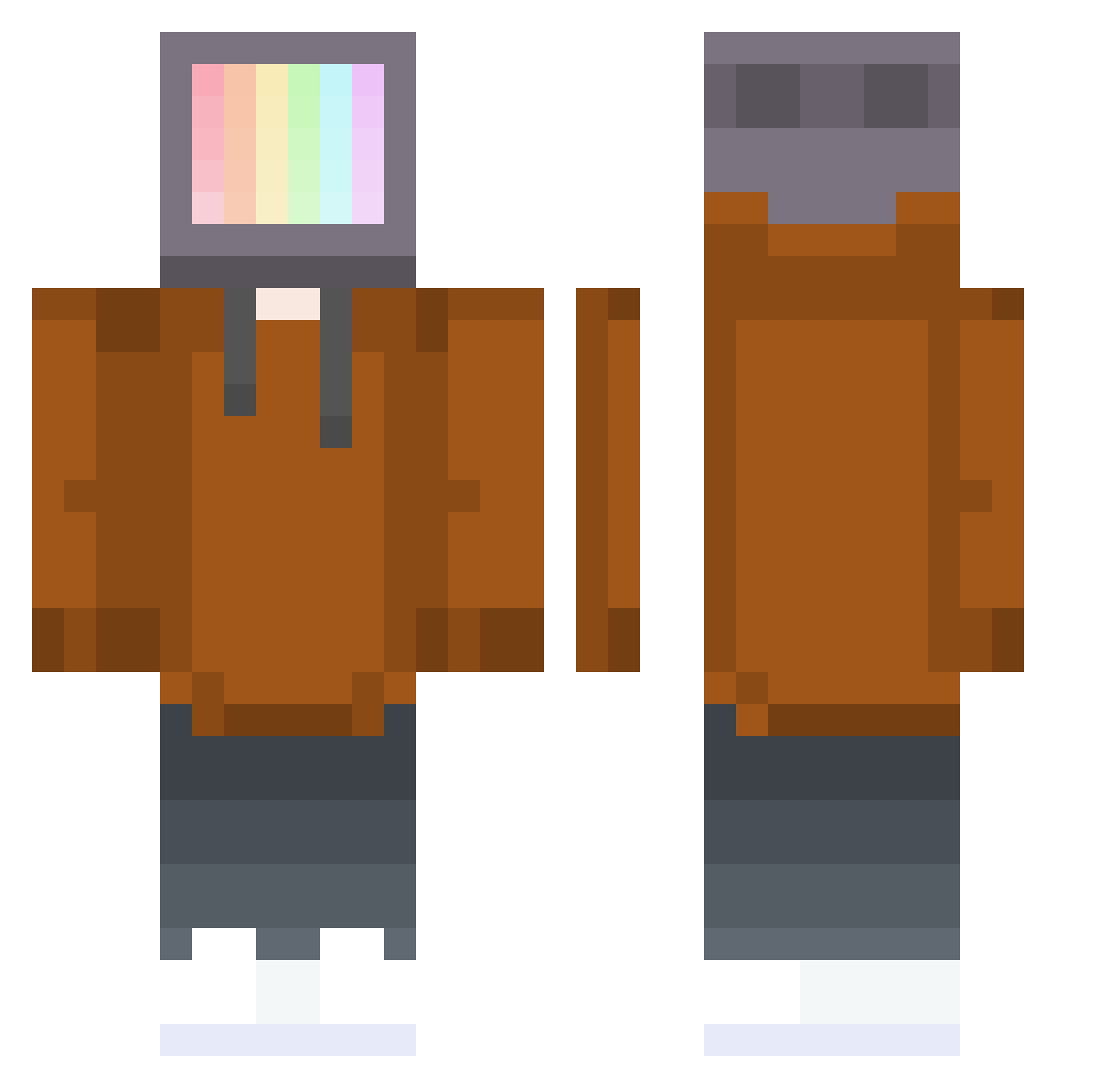 dawgtagz Minecraft skin, front and back view