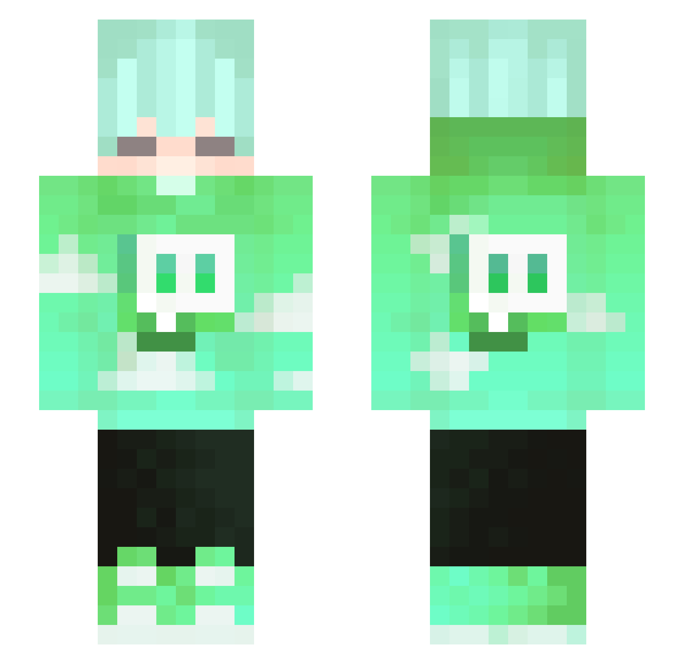 SpinoOP Minecraft skin, front and back view