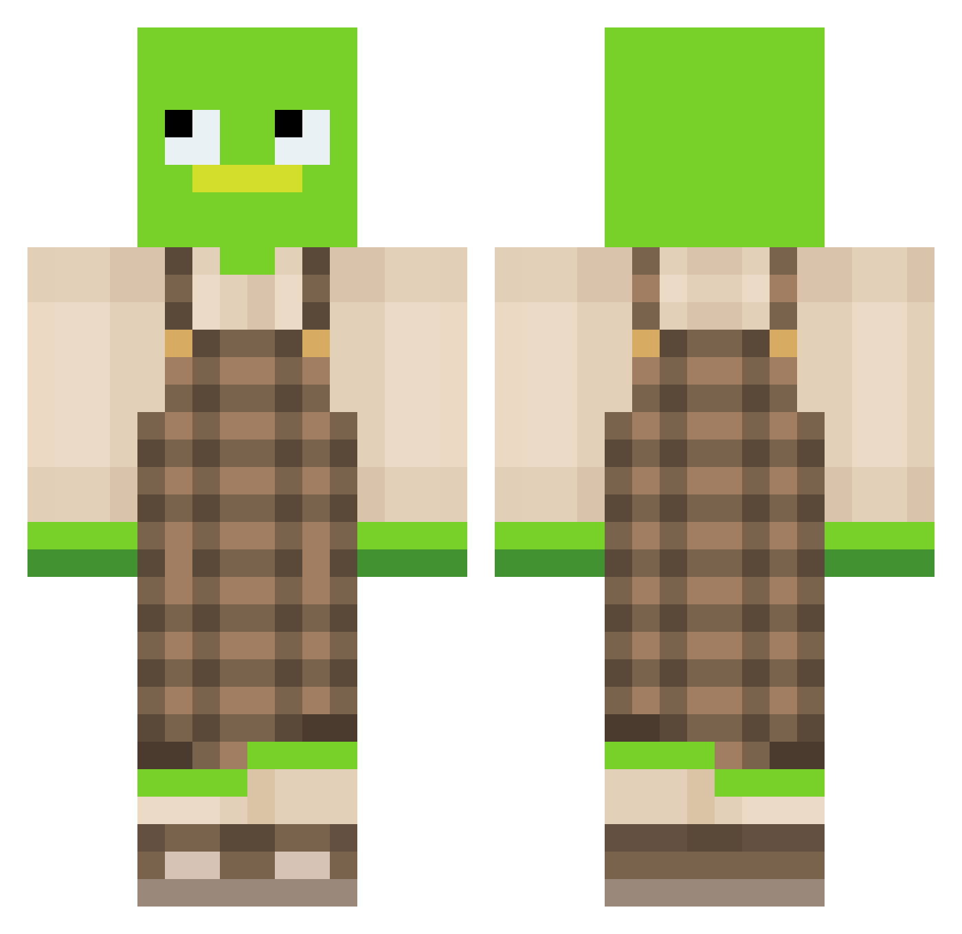 KT8711co Minecraft skin, front and back view