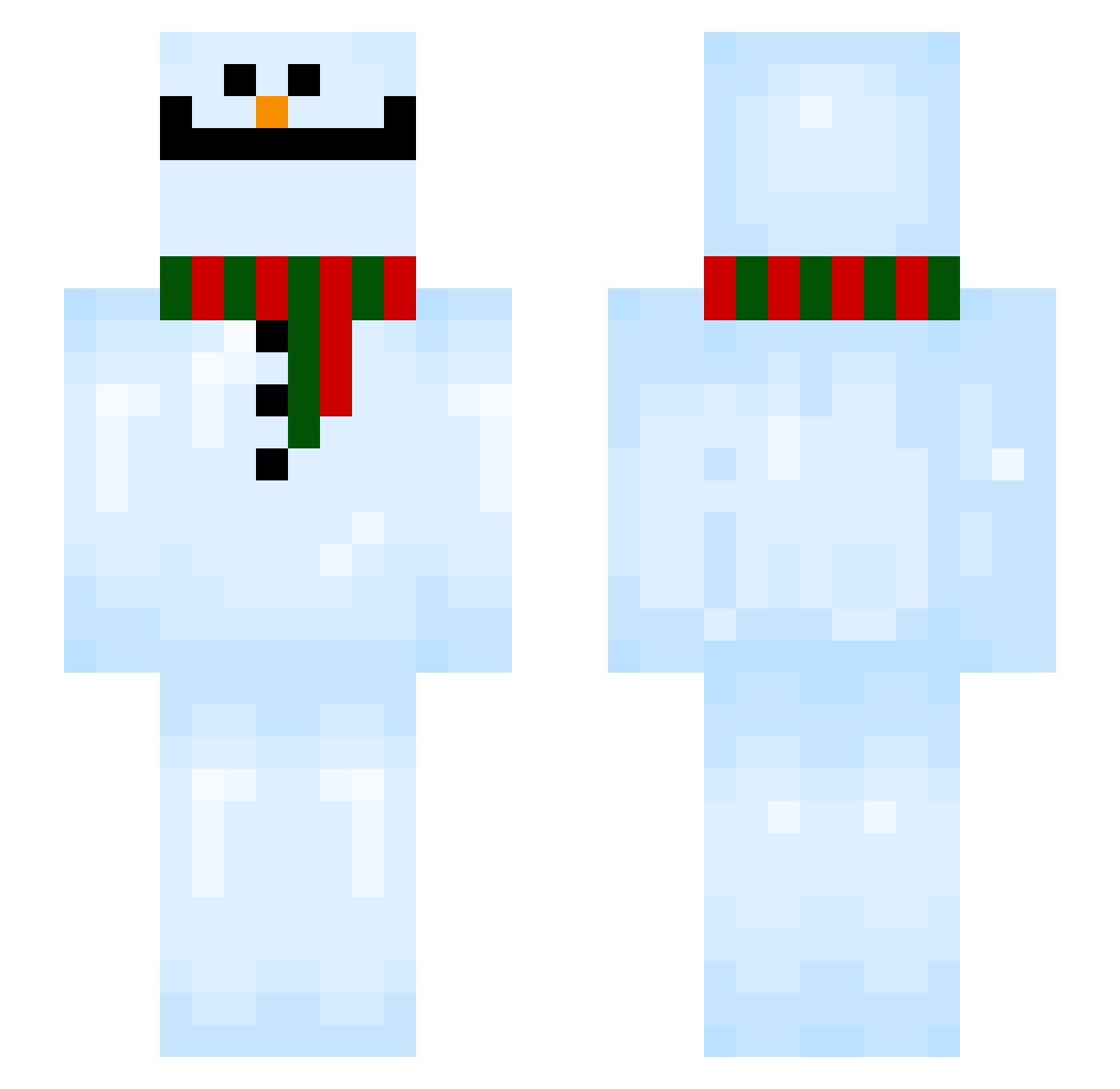 KSRampage Minecraft skin, front and back view