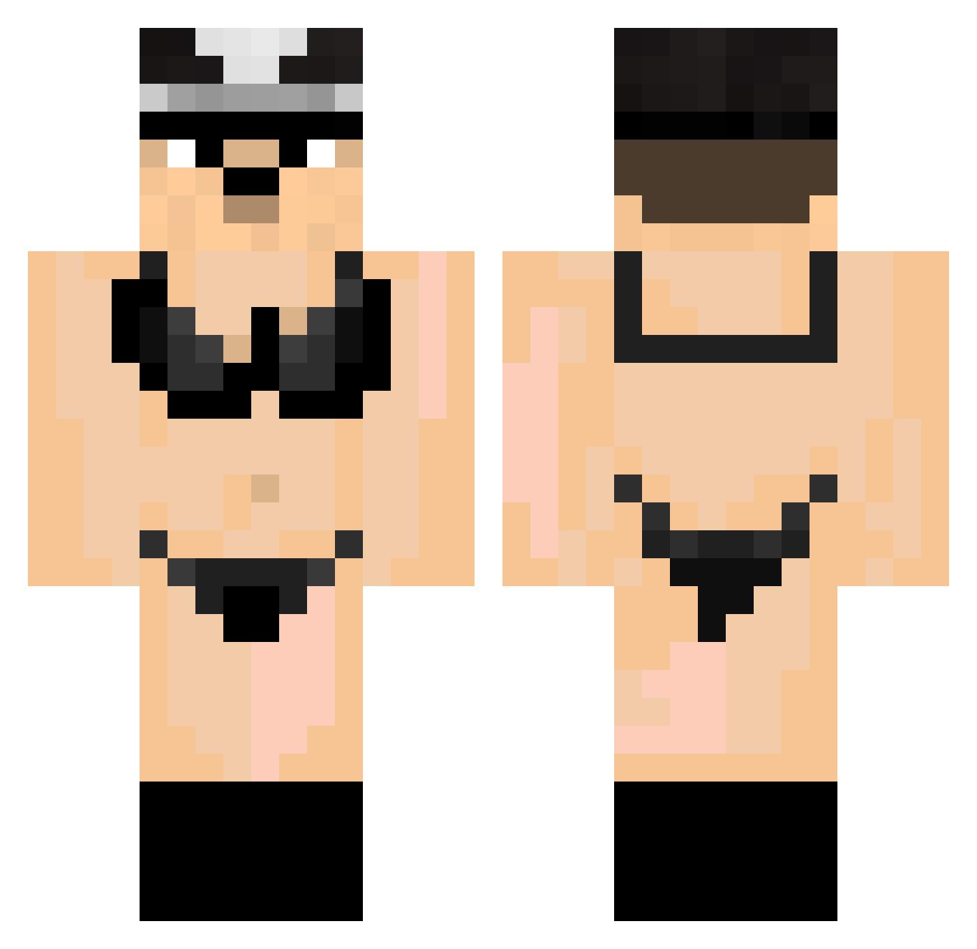 GnortBasic Minecraft skin, front and back view