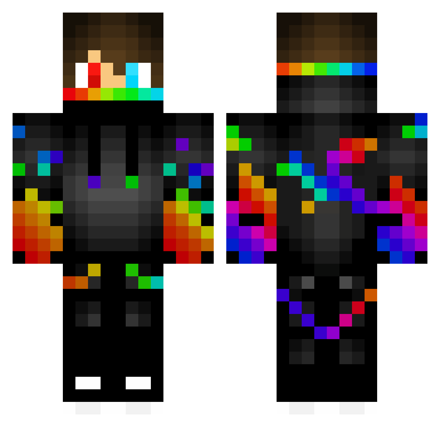 Avertbudd Minecraft skin, front and back view