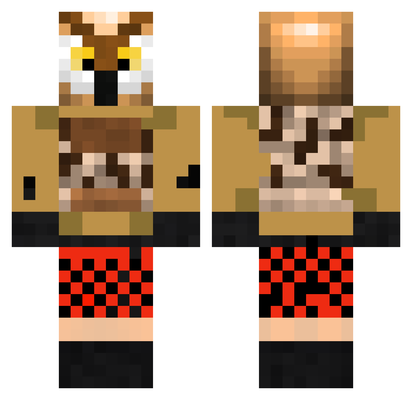 MONROY10GT Minecraft skin, front and back view