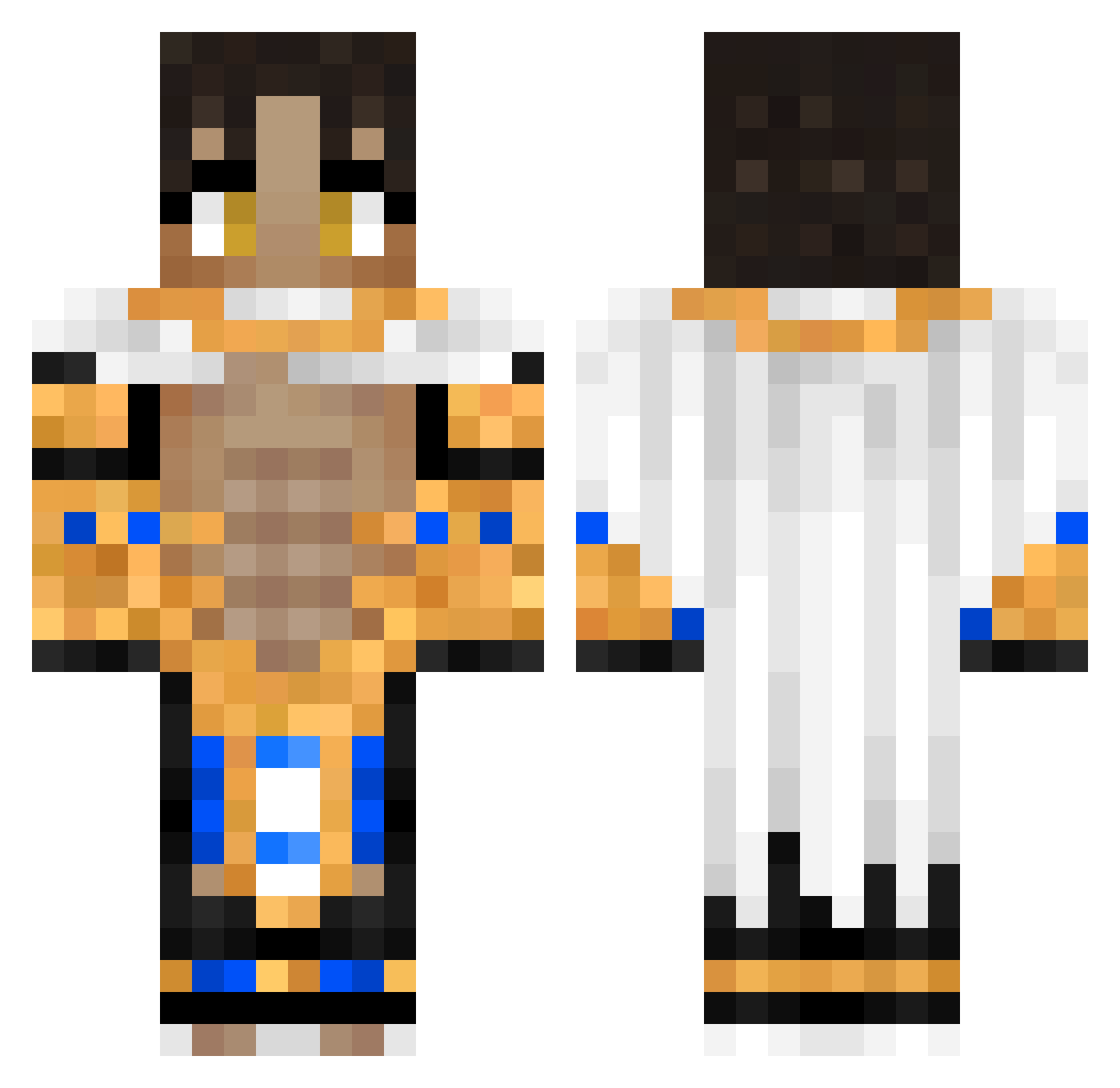 Dunbkacz Minecraft skin, front and back view