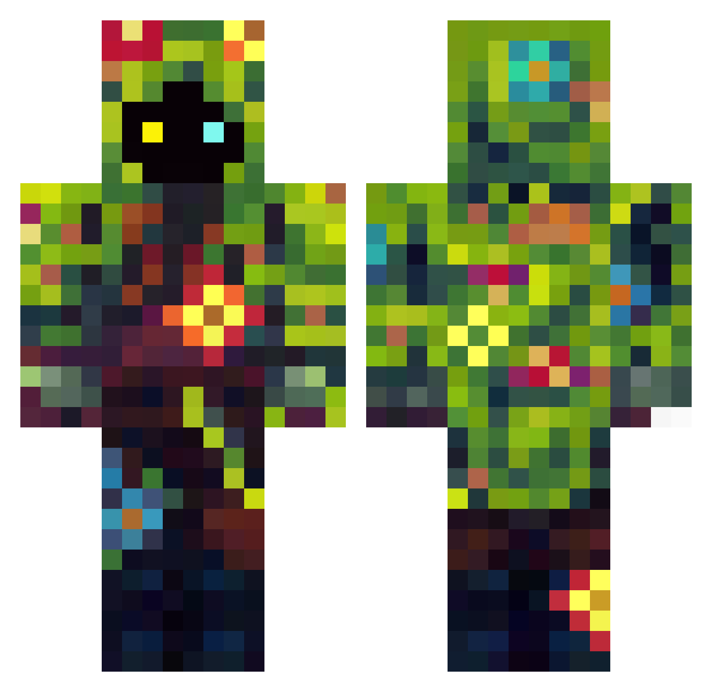 SANTI0121 Minecraft skin, front and back view
