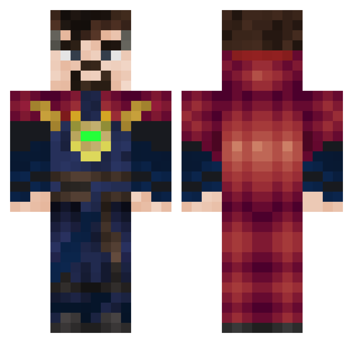HoosierDaddy176 Minecraft skin, front and back view