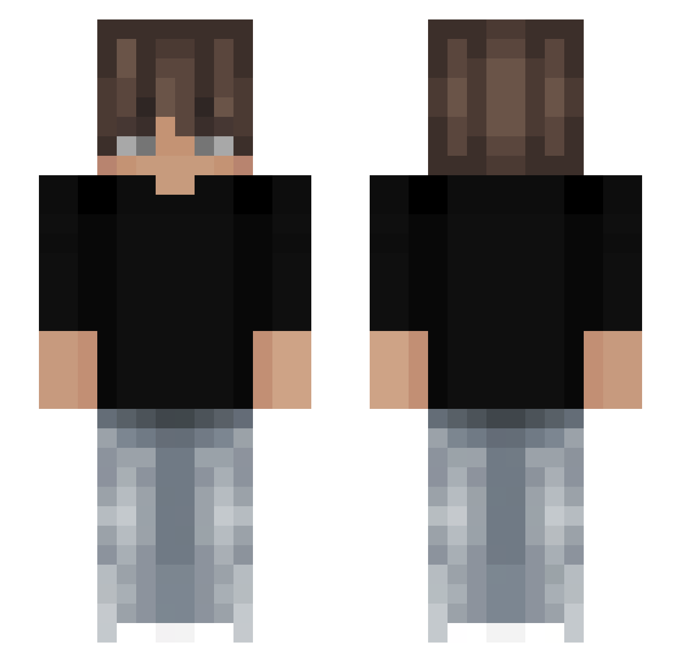 Povil Minecraft skin, front and back view