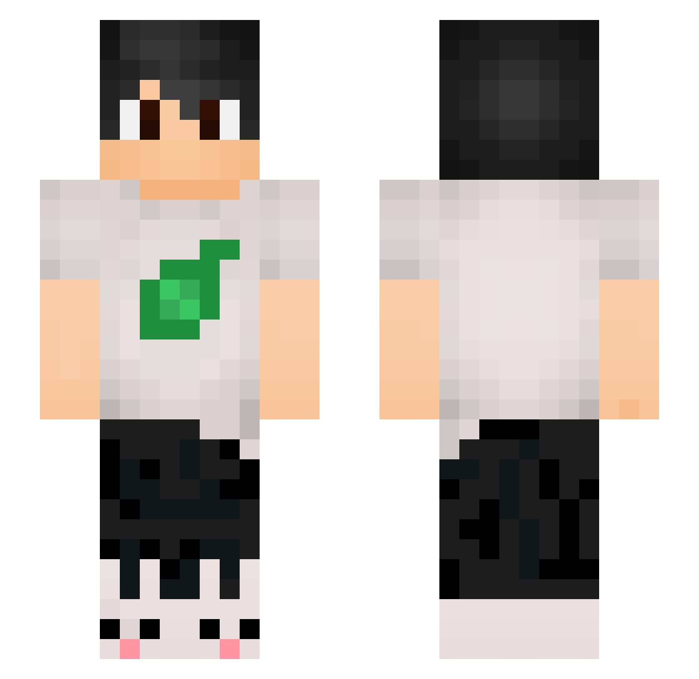 vanished_ Minecraft skin, front and back view