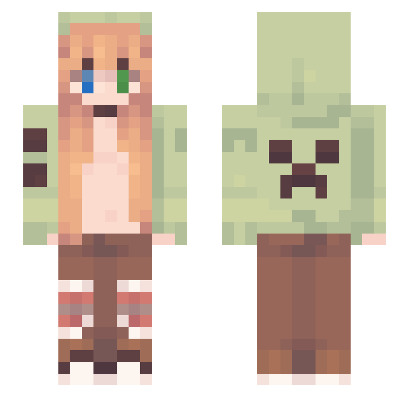 IBeatMyCat247 Minecraft skin, front and back view