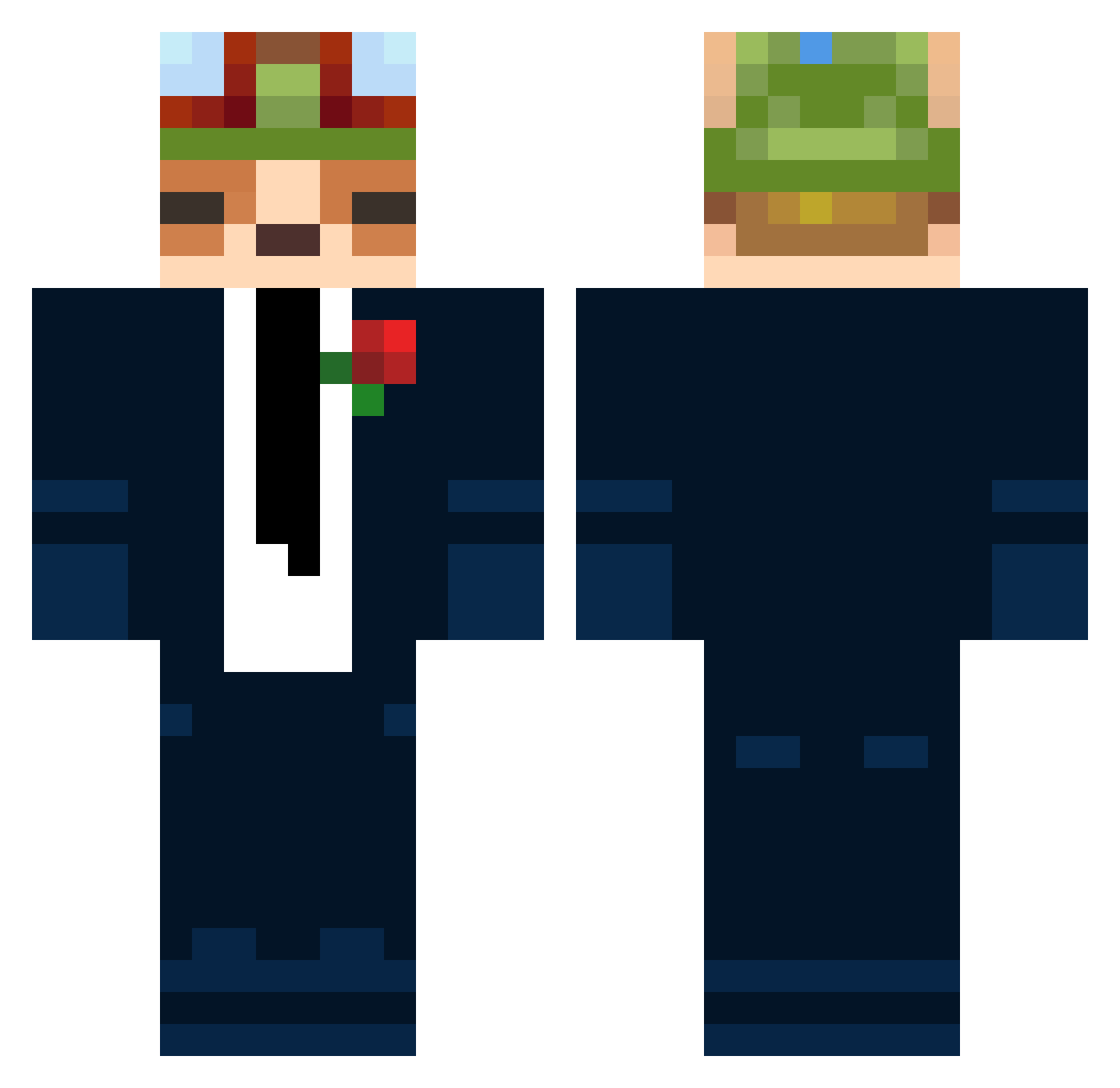 sen727 Minecraft skin, front and back view