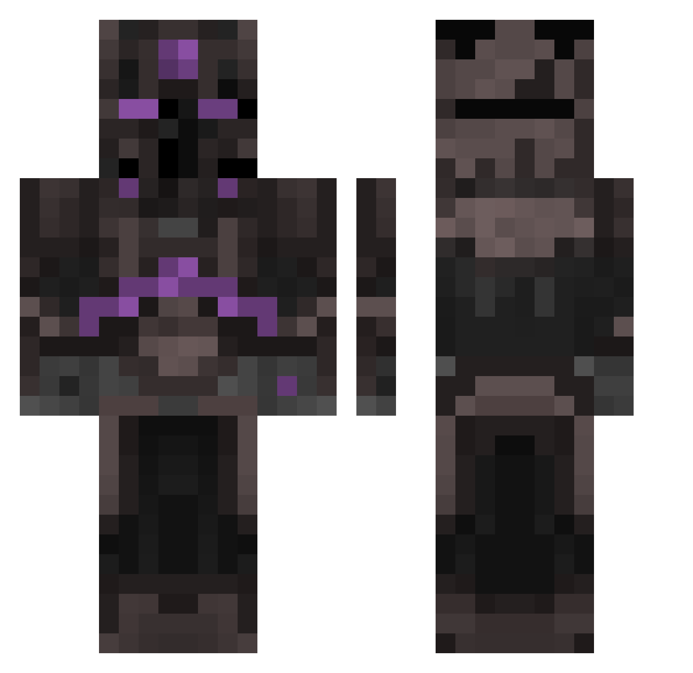 BananaLightning Minecraft skin, front and back view