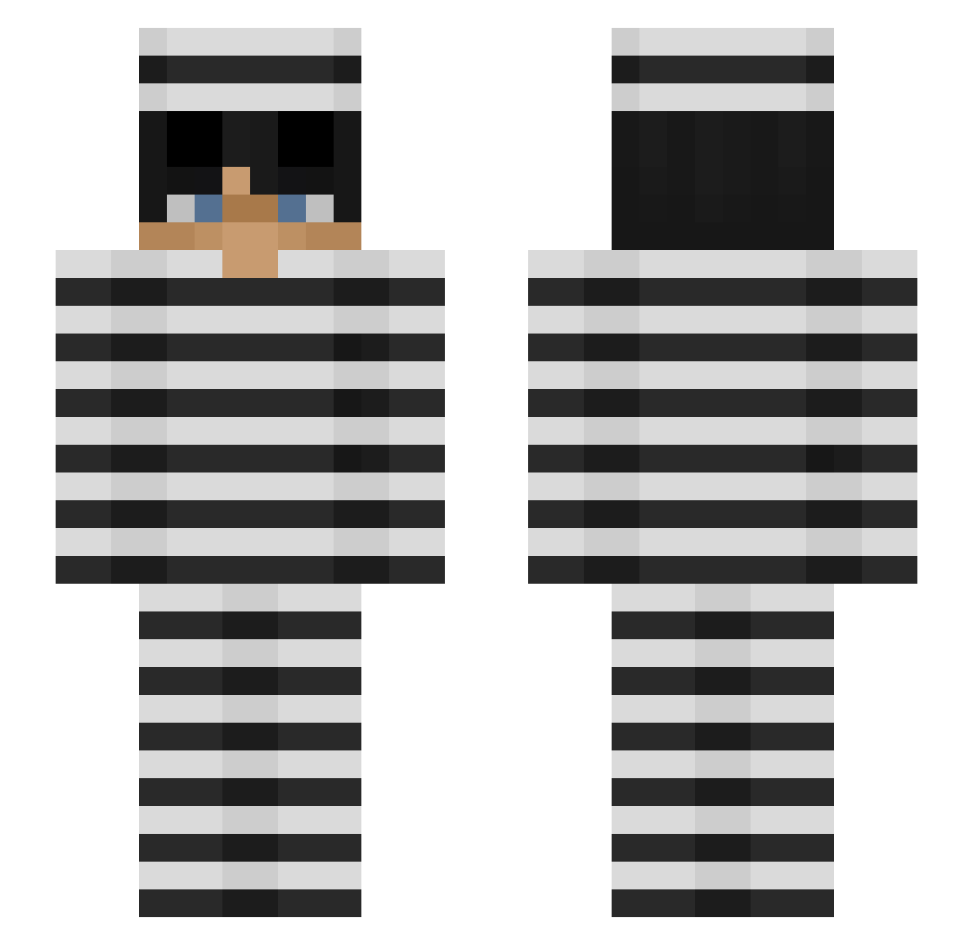 JLSQLF Minecraft skin, front and back view