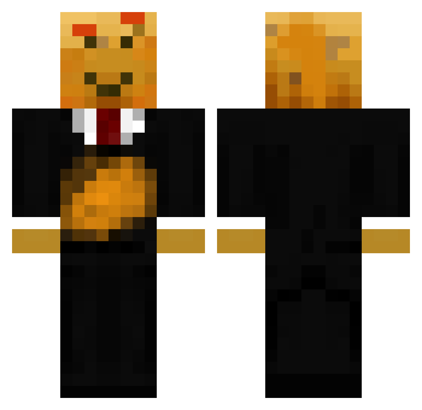 ROBOTABOOD Minecraft skin, front and back view