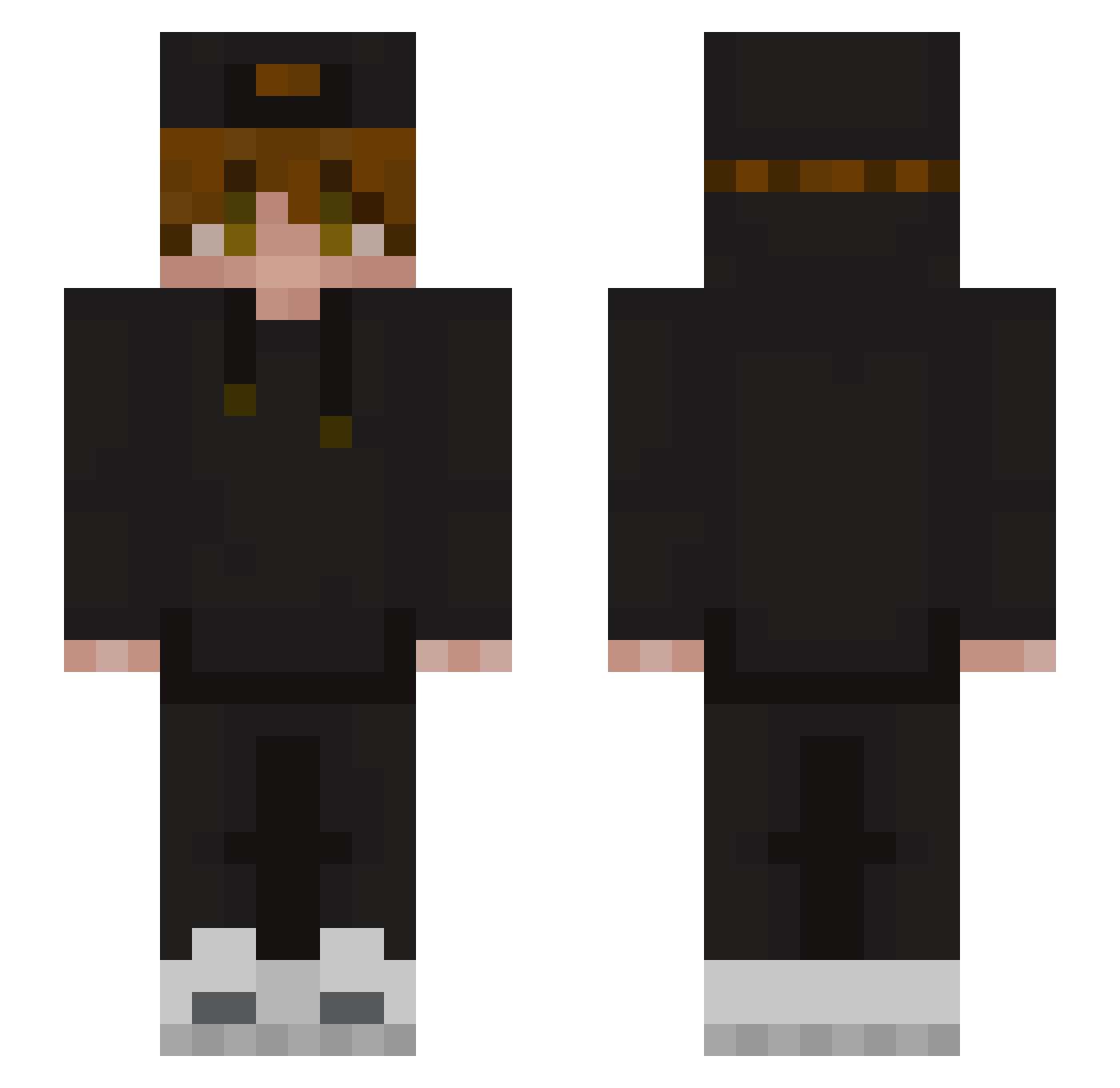 Texra_1 Minecraft skin, front and back view