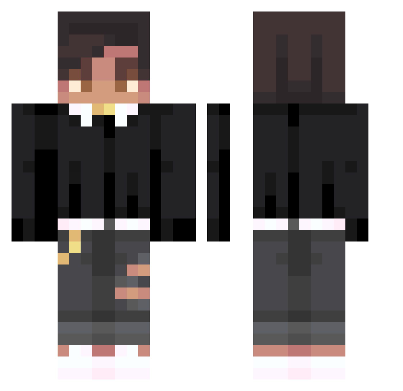 SmexiLover Minecraft skin, front and back view