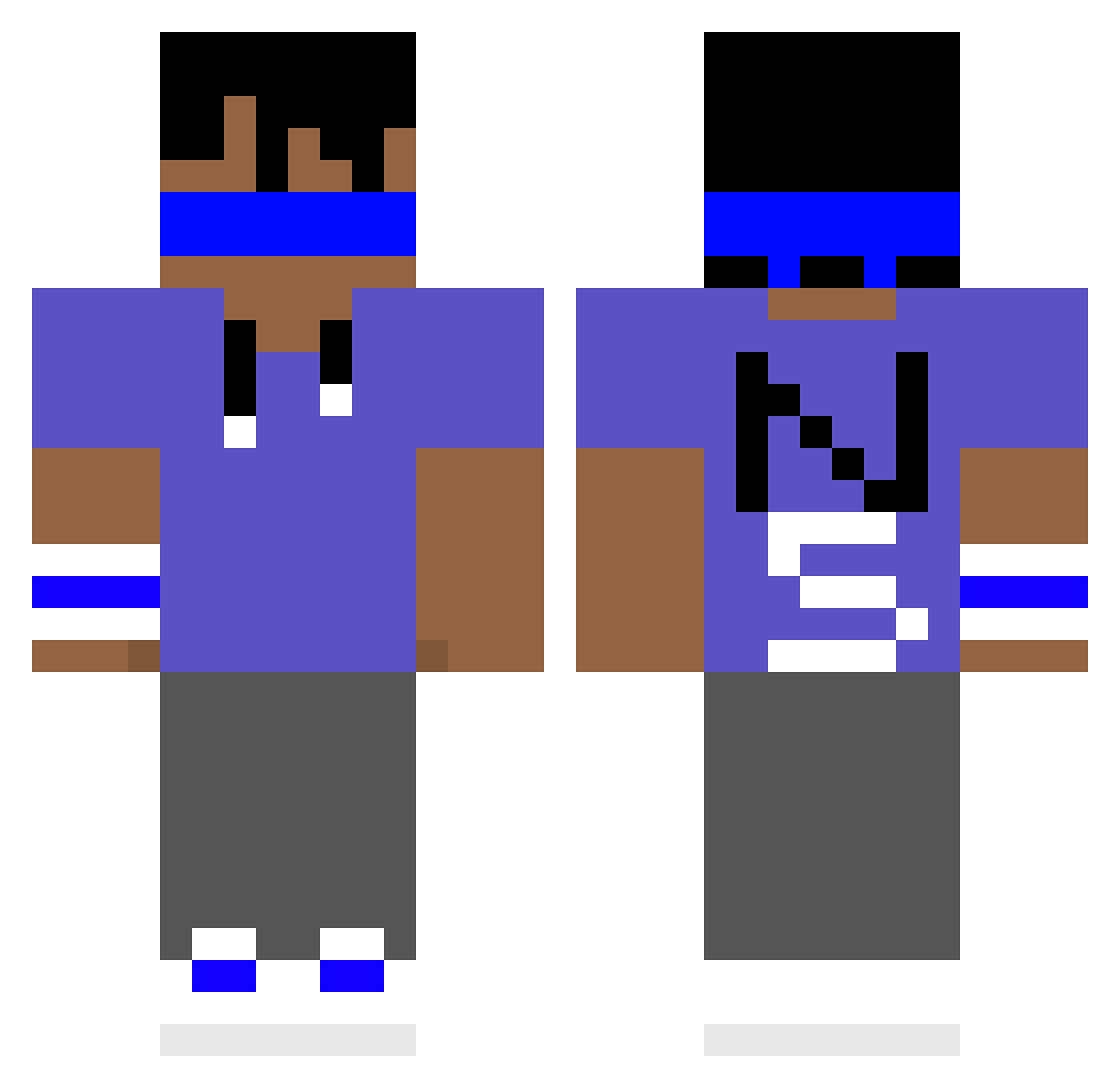 jaumdx Minecraft skin, front and back view