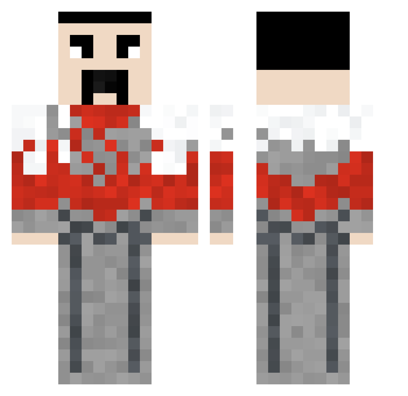 CPVPGolden Minecraft skin, front and back view