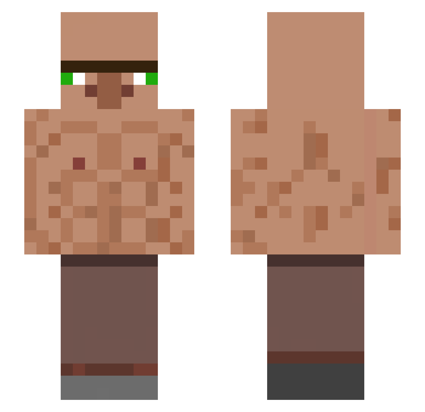 MicroBox_ Minecraft skin, front and back view