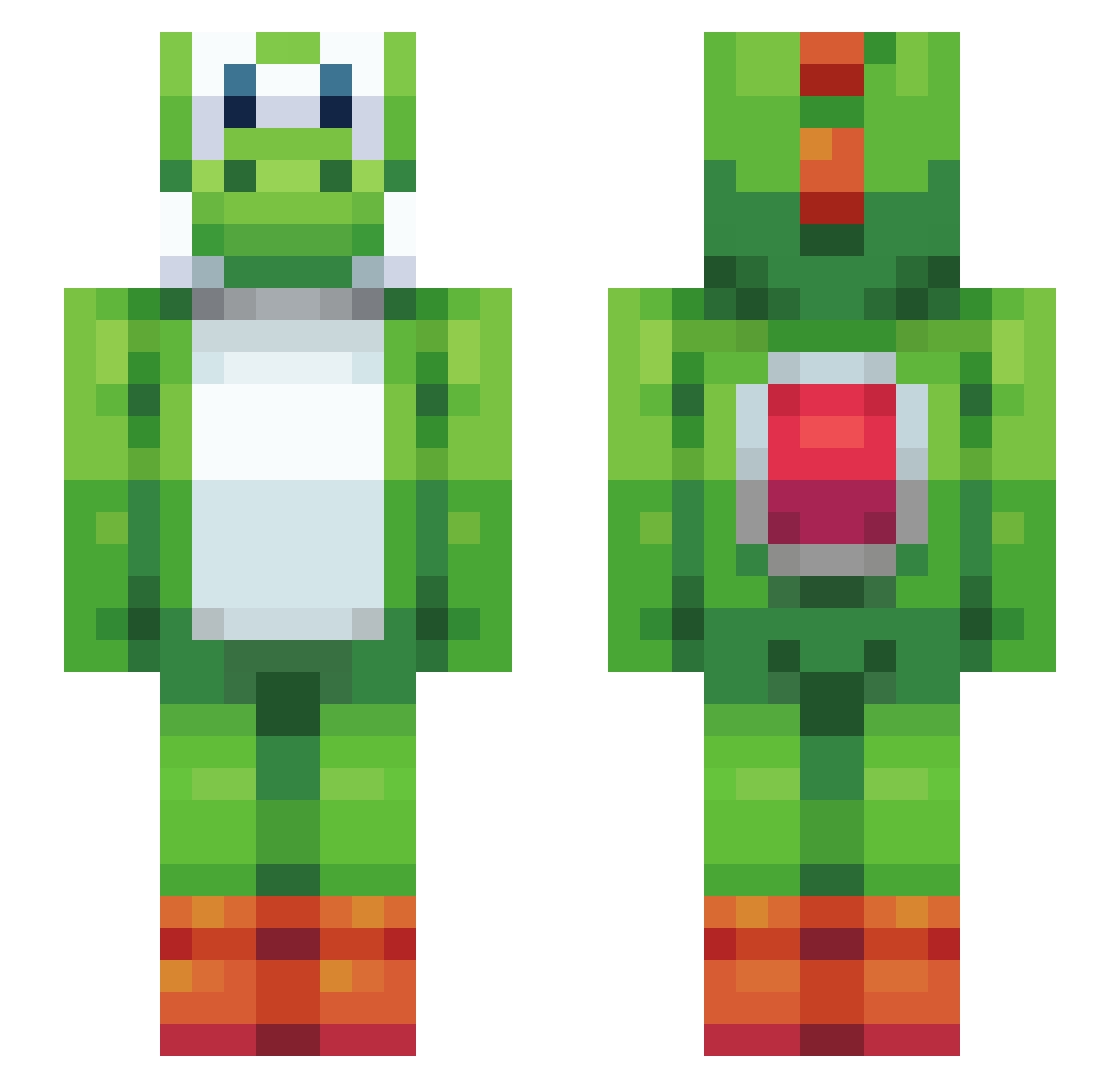 roverseven Minecraft skin, front and back view