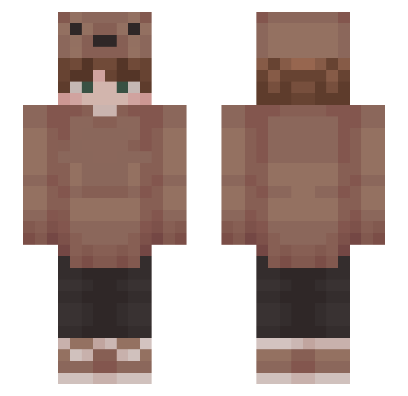 Scathe_27 Minecraft skin, front and back view