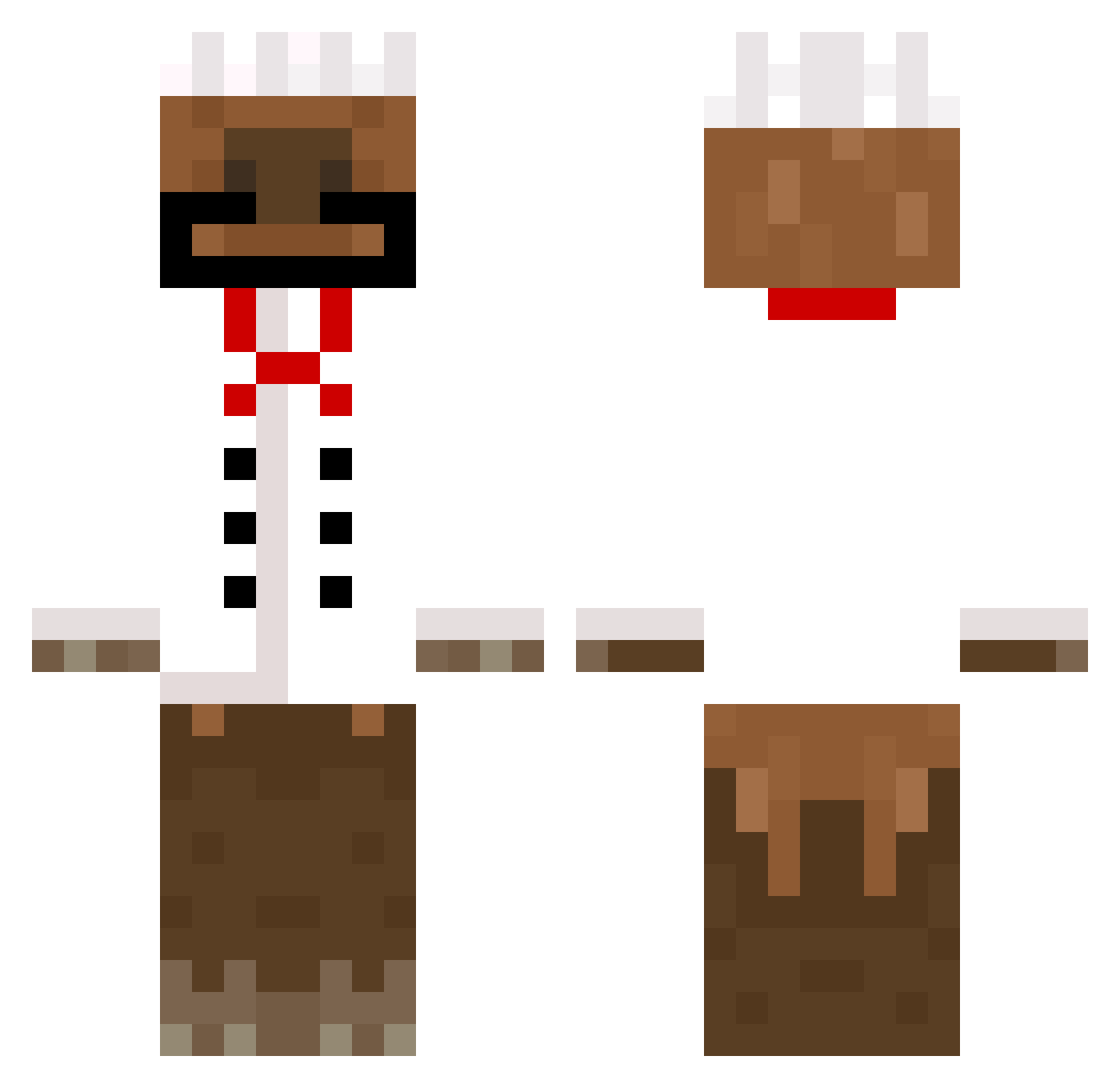 Adzukii_ Minecraft skin, front and back view