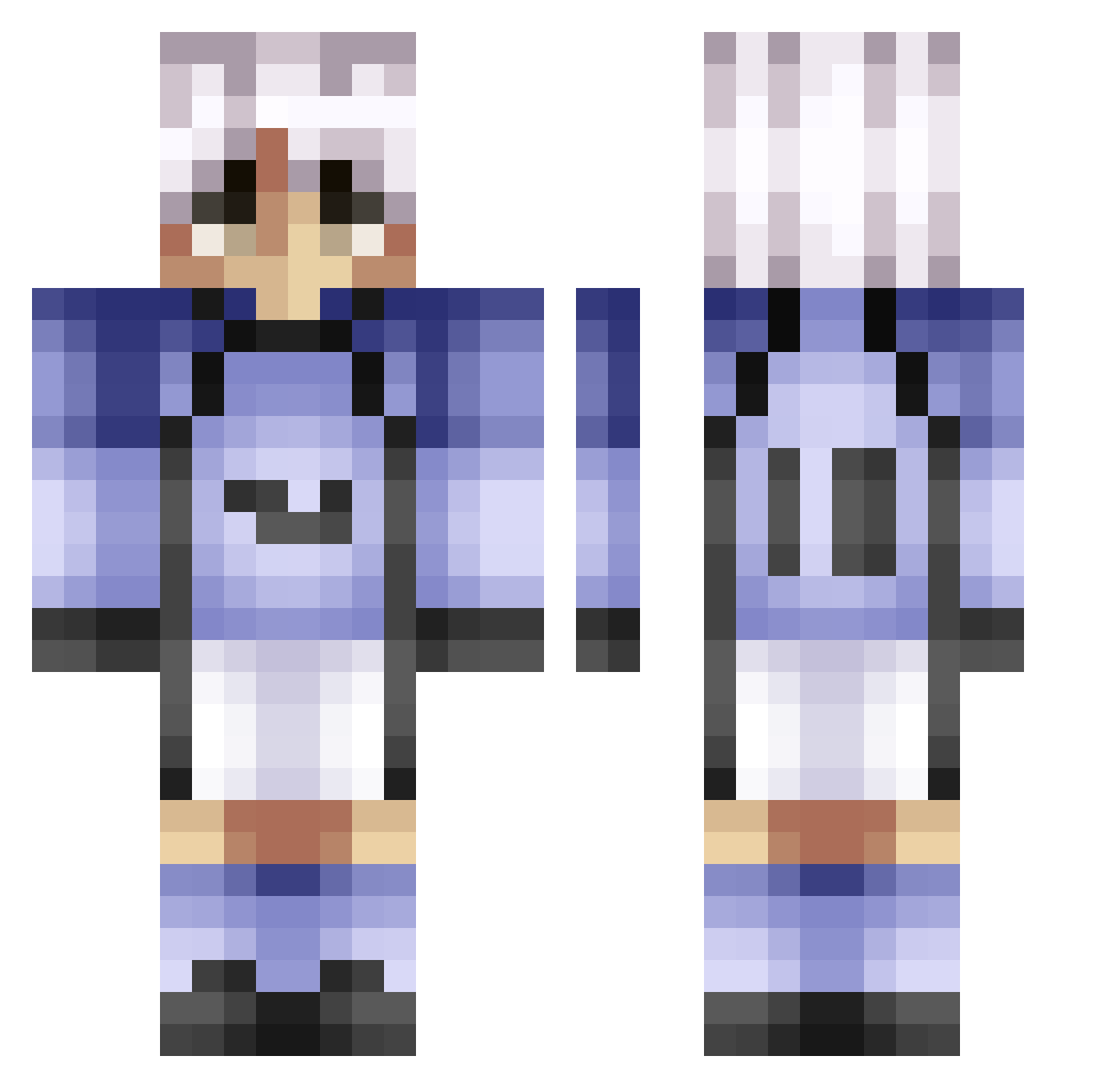 elipsis21 Minecraft skin, front and back view