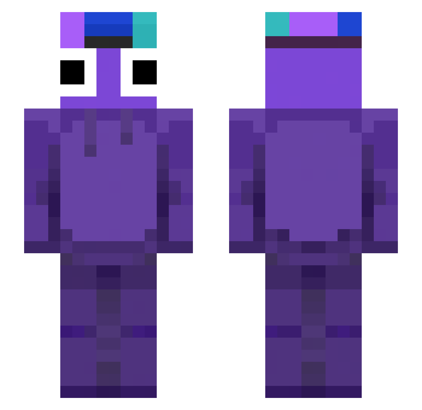 Das_Cwazy Minecraft skin, front and back view