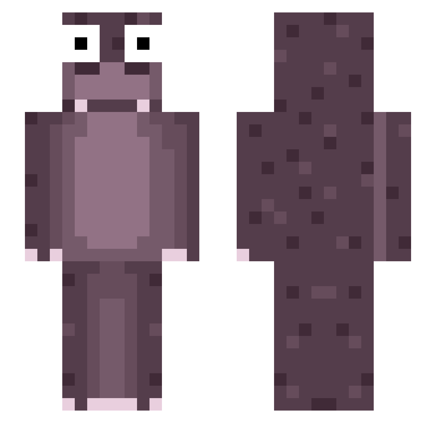 obesehippo49 Minecraft skin, front and back view