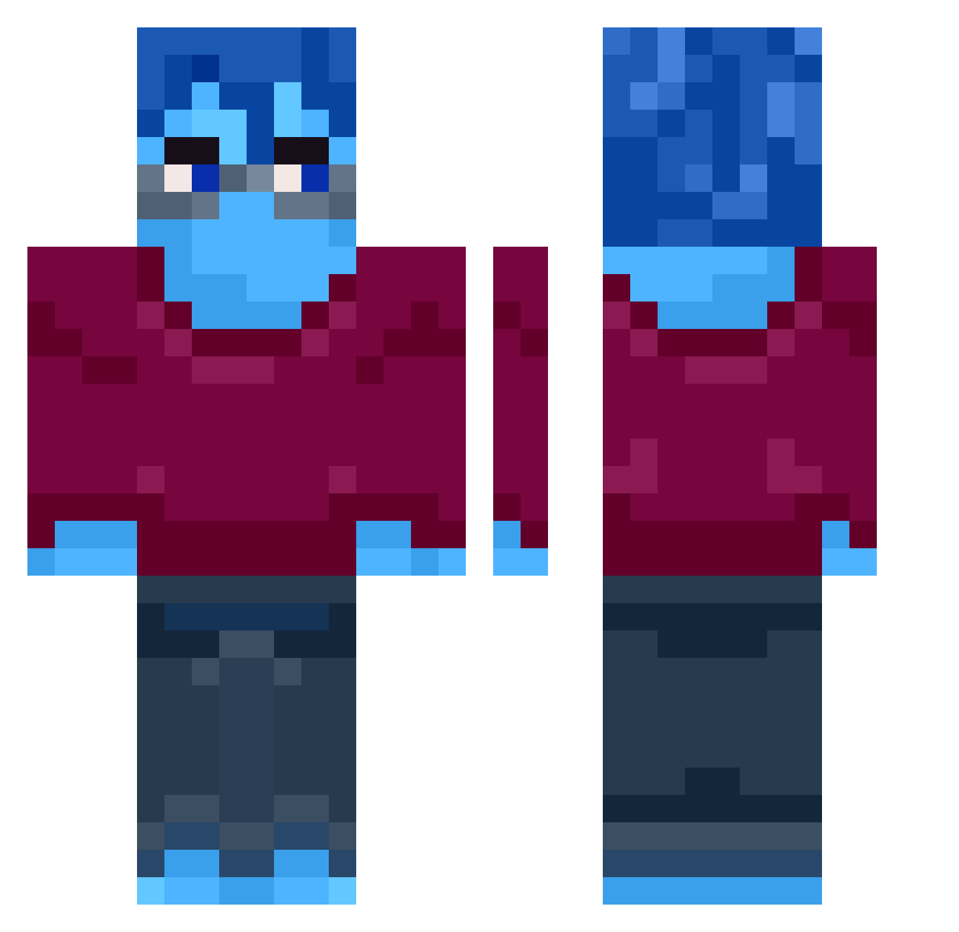 d1rtyfish Minecraft skin, front and back view