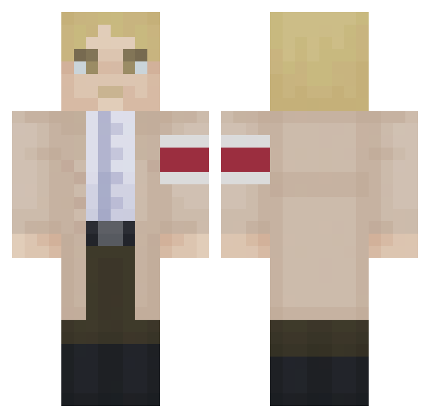 t0speek Minecraft skin, front and back view