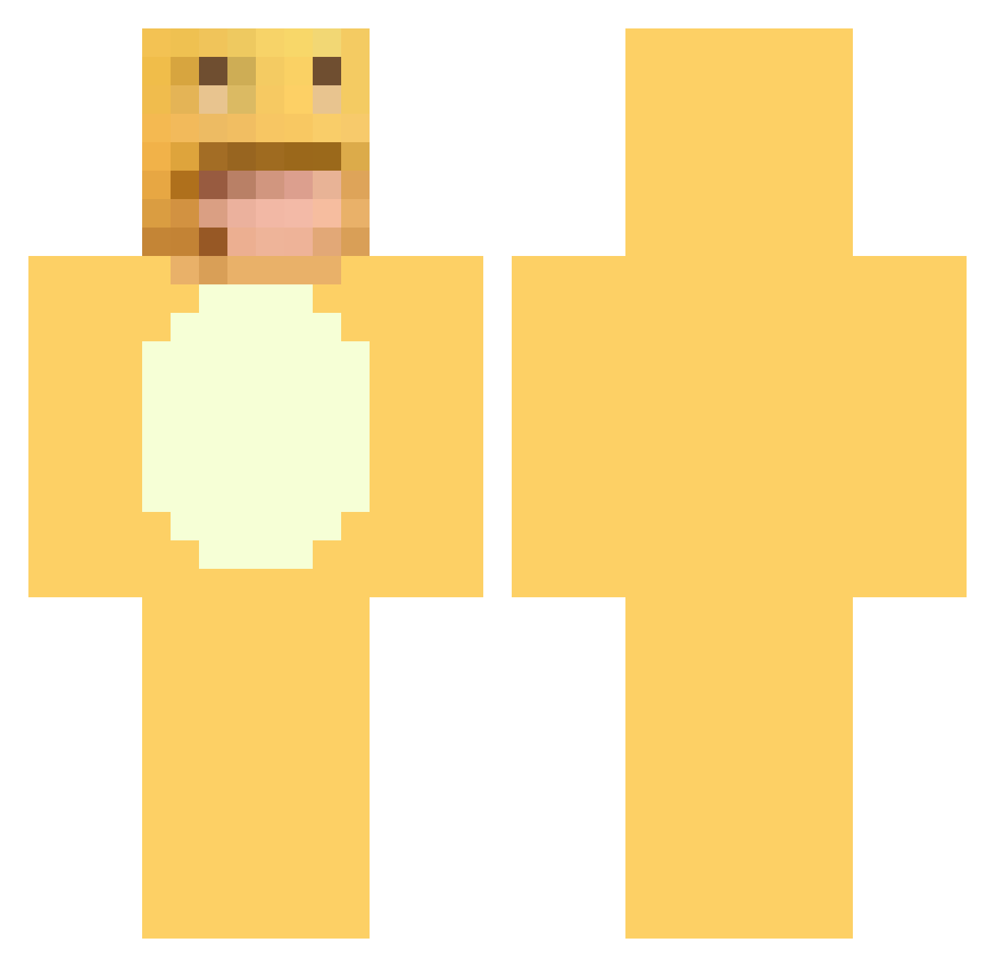 Xiao_baiba Minecraft skin, front and back view
