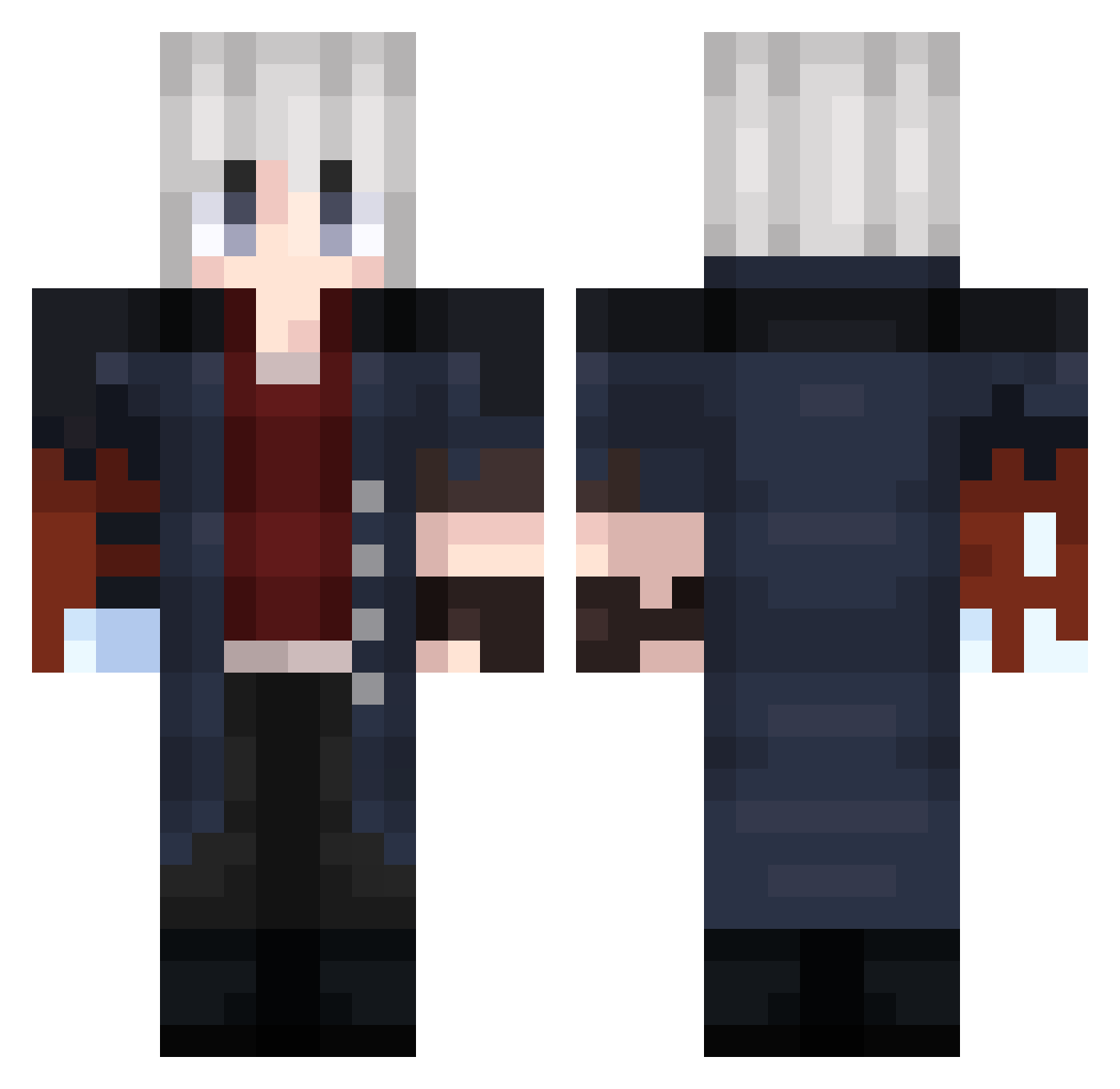zDexet Minecraft skin, front and back view