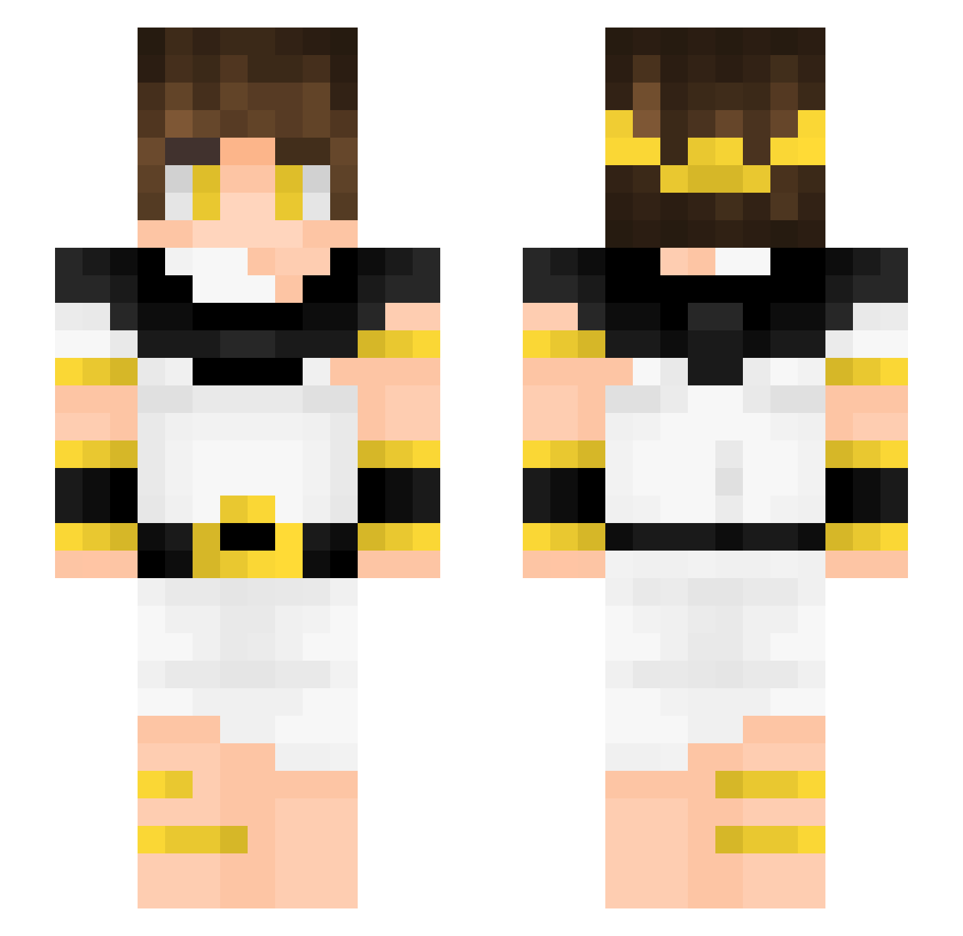 ChaseTC Minecraft skin, front and back view