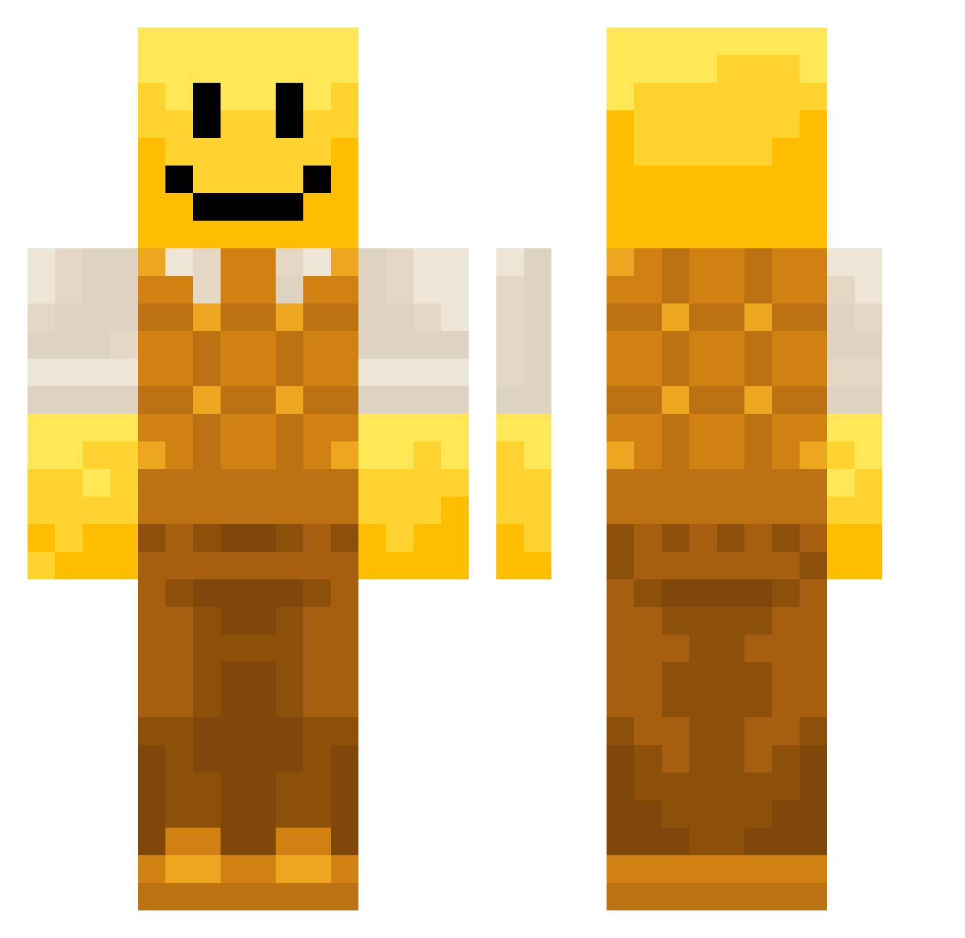 W3irdbit Minecraft skin, front and back view