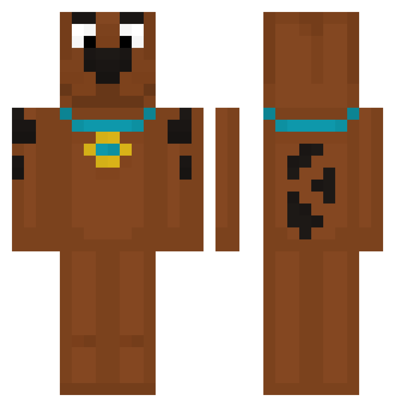 DuckTapeApe Minecraft skin, front and back view
