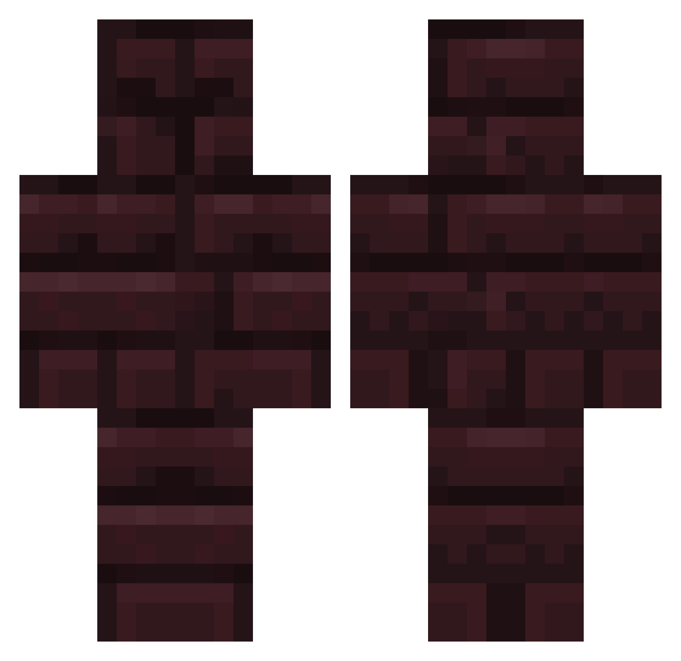 nugoero Minecraft skin, front and back view