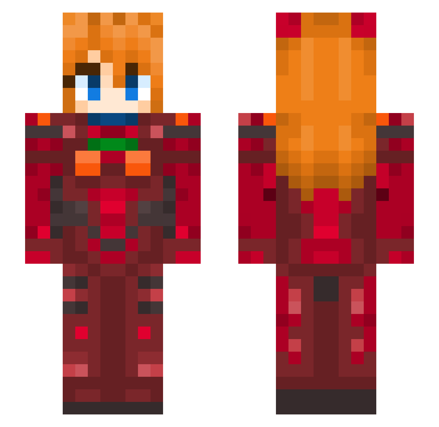 700yapph Minecraft skin, front and back view