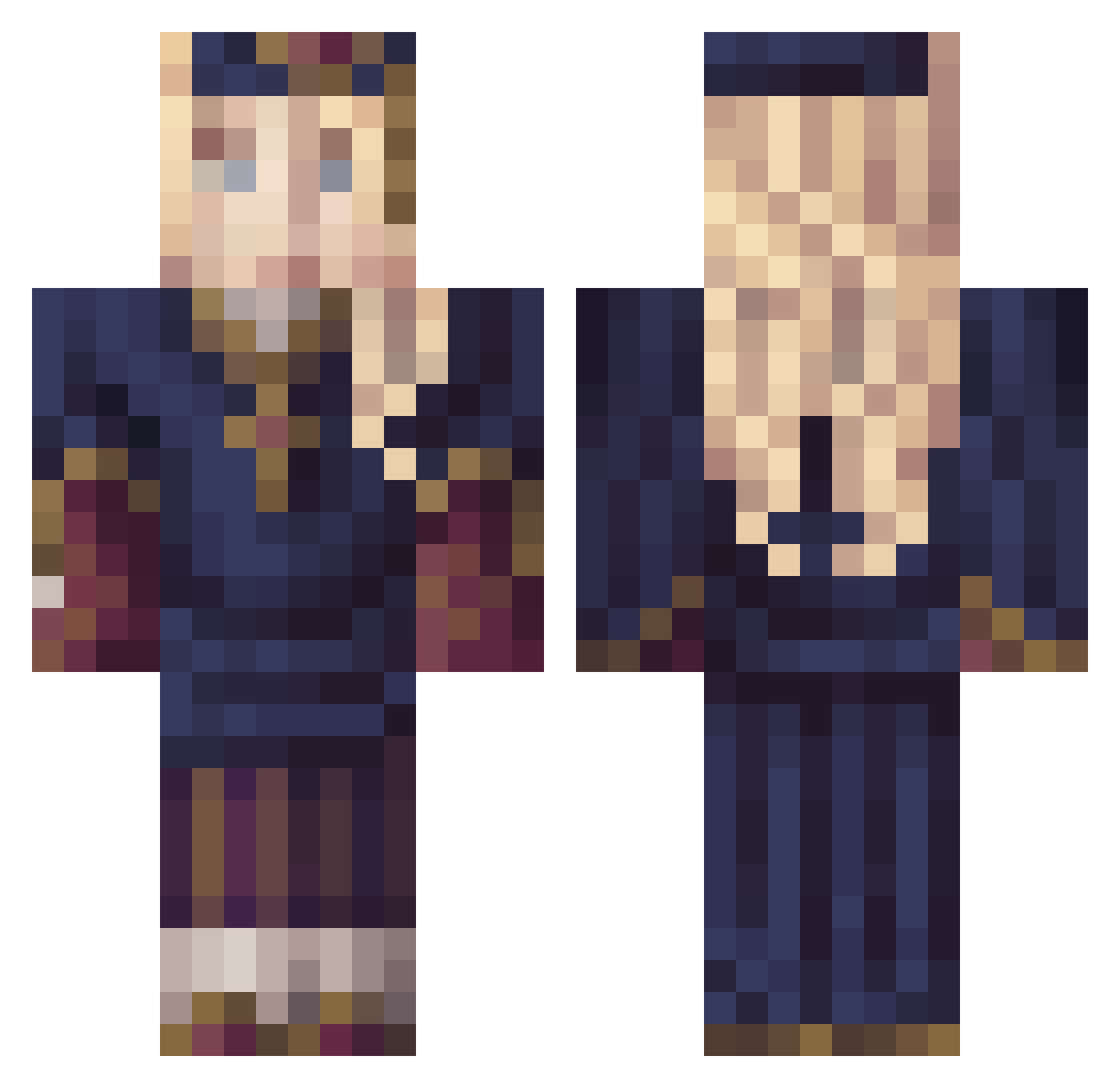 Future_Imperfect Minecraft skin, front and back view