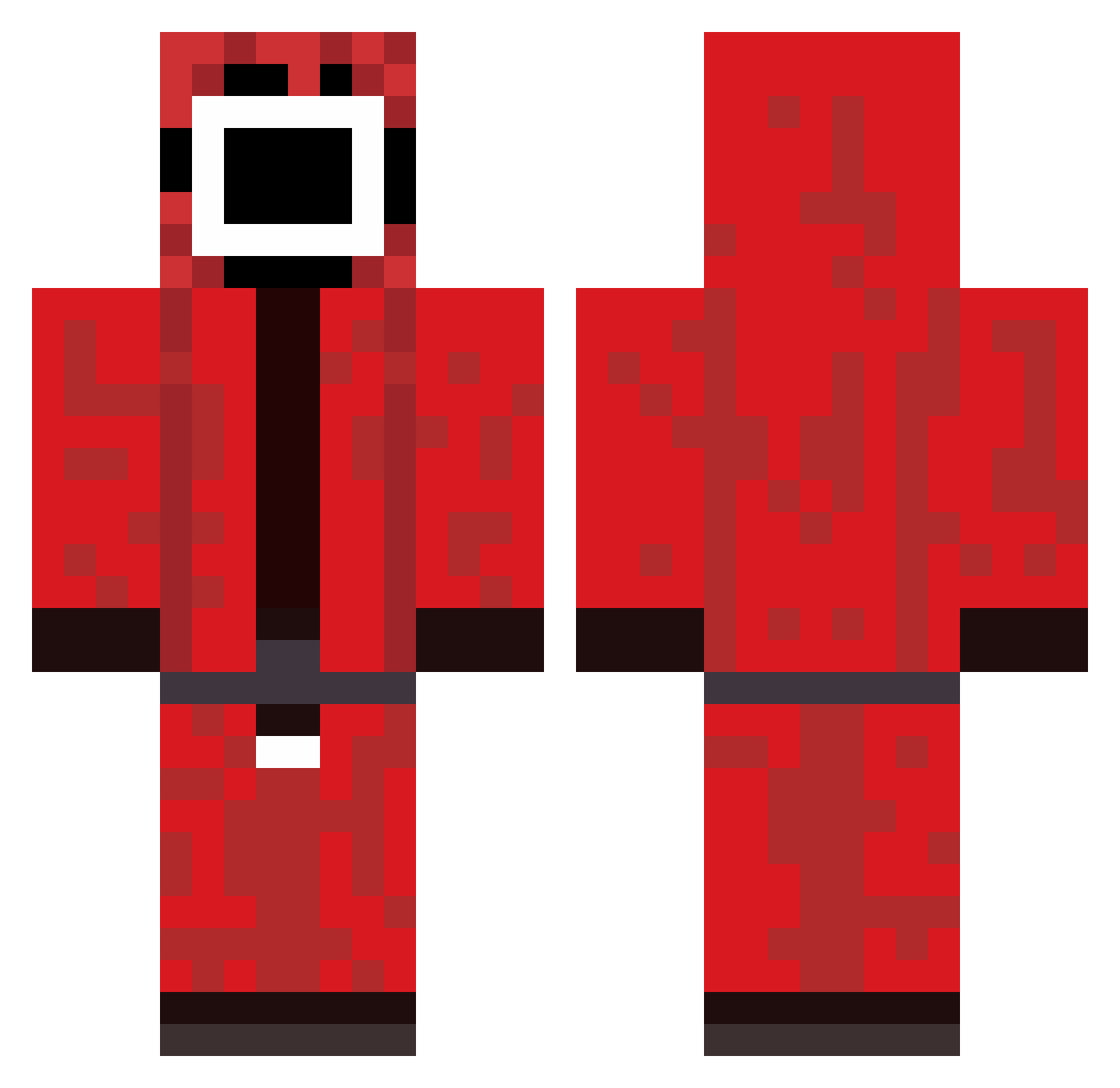 Bozar99 Minecraft skin, front and back view