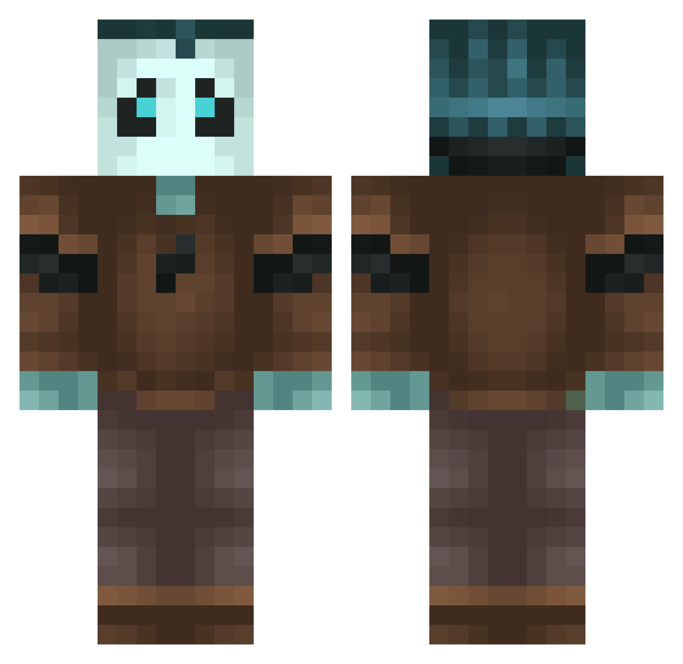 Dosmaspeace Minecraft skin, front and back view