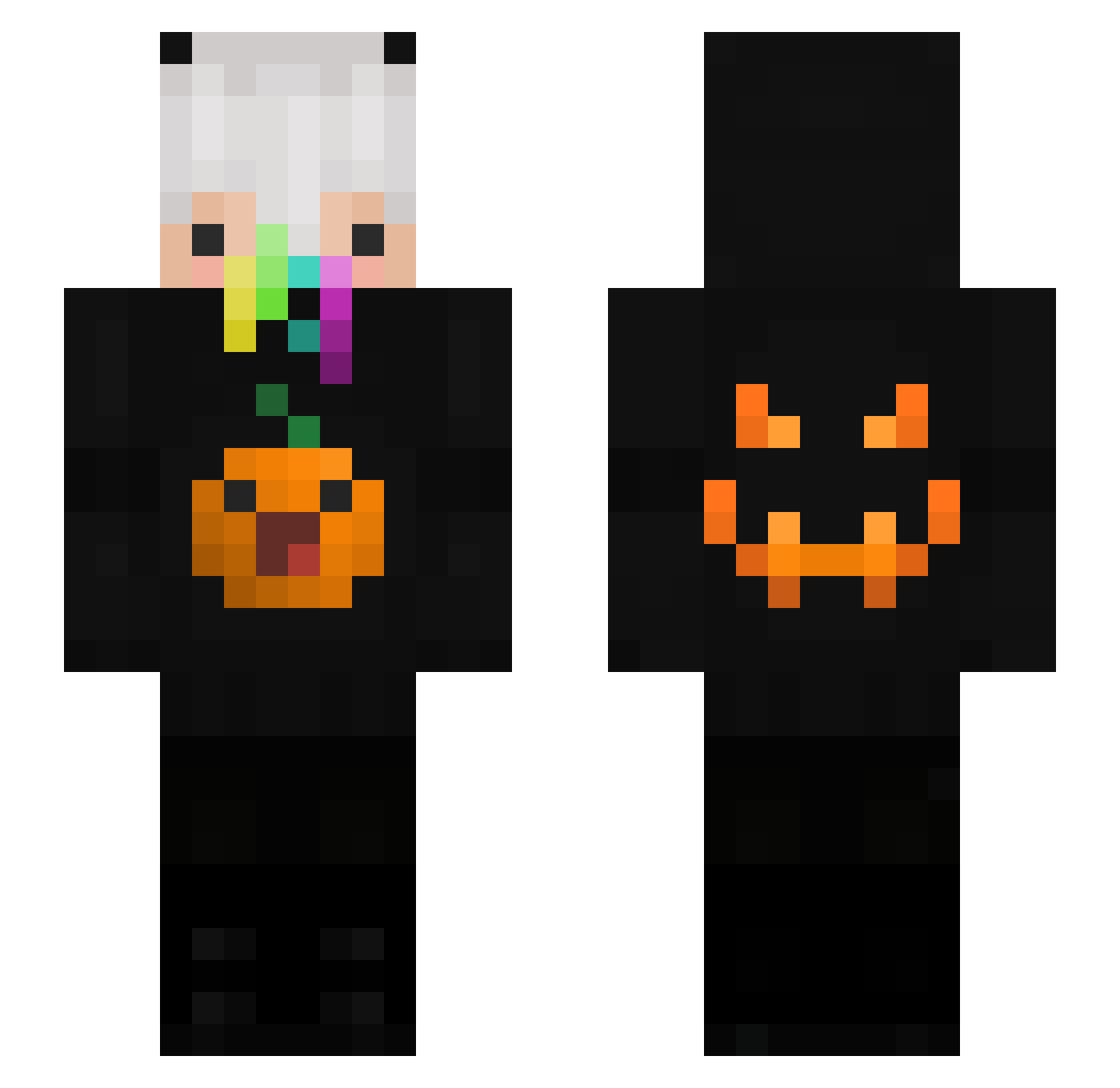 Luttxz Minecraft skin, front and back view