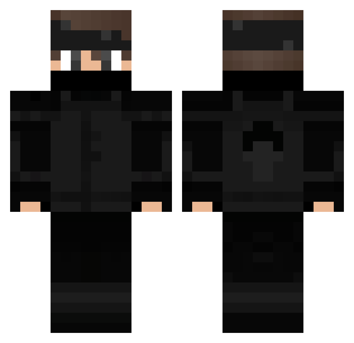 _yhtxN Minecraft skin, front and back view