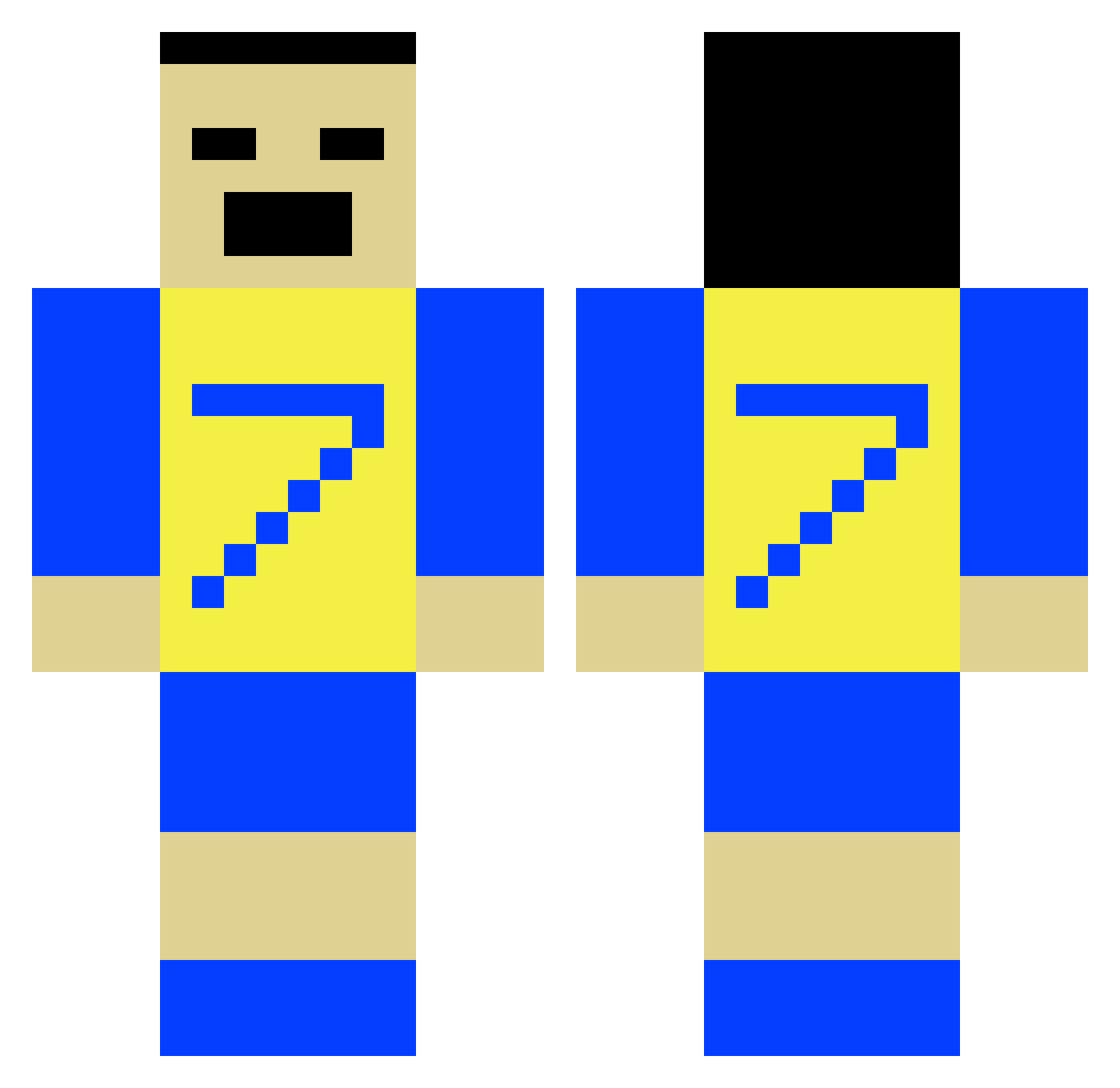 YaGirlEmily16 Minecraft skin, front and back view
