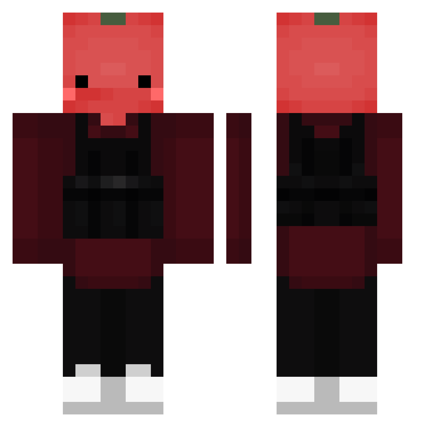 MrTomatoMan69 Minecraft skin, front and back view