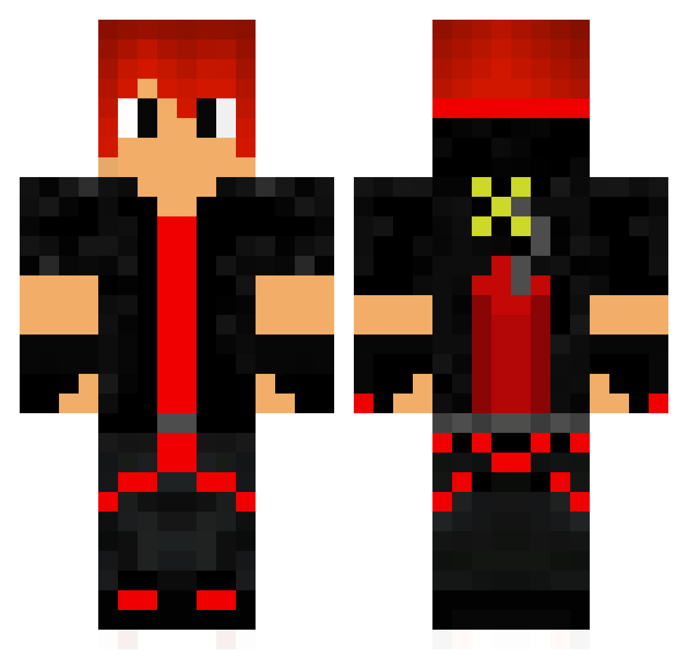 ConCrew Minecraft skin, front and back view