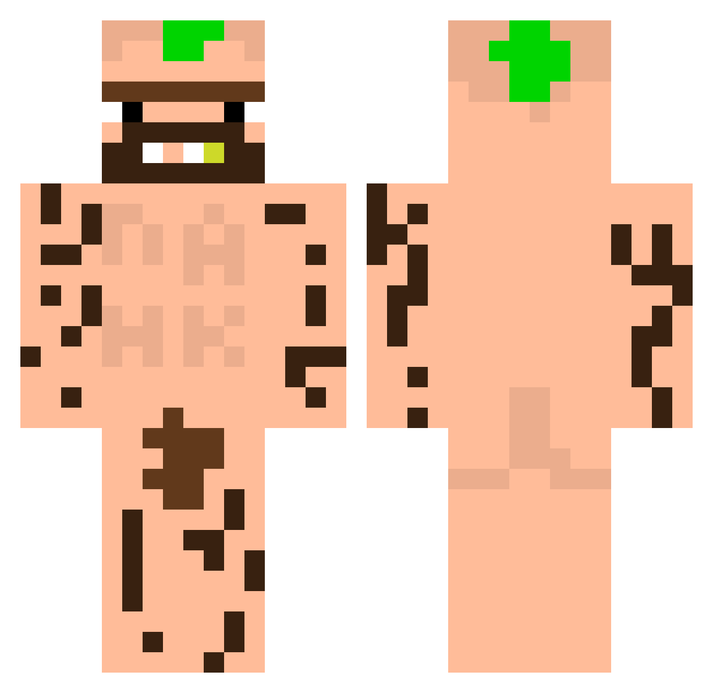 VirgilioX Minecraft skin, front and back view