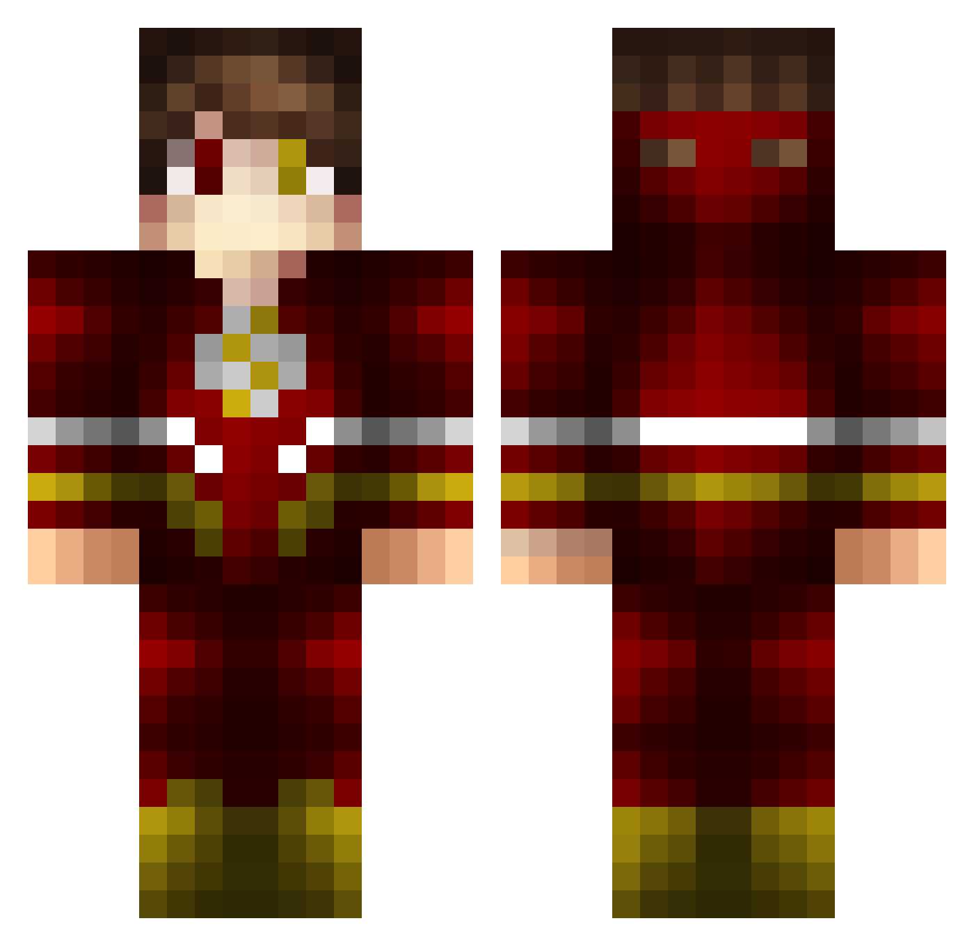 atmacaelchavo Minecraft skin, front and back view